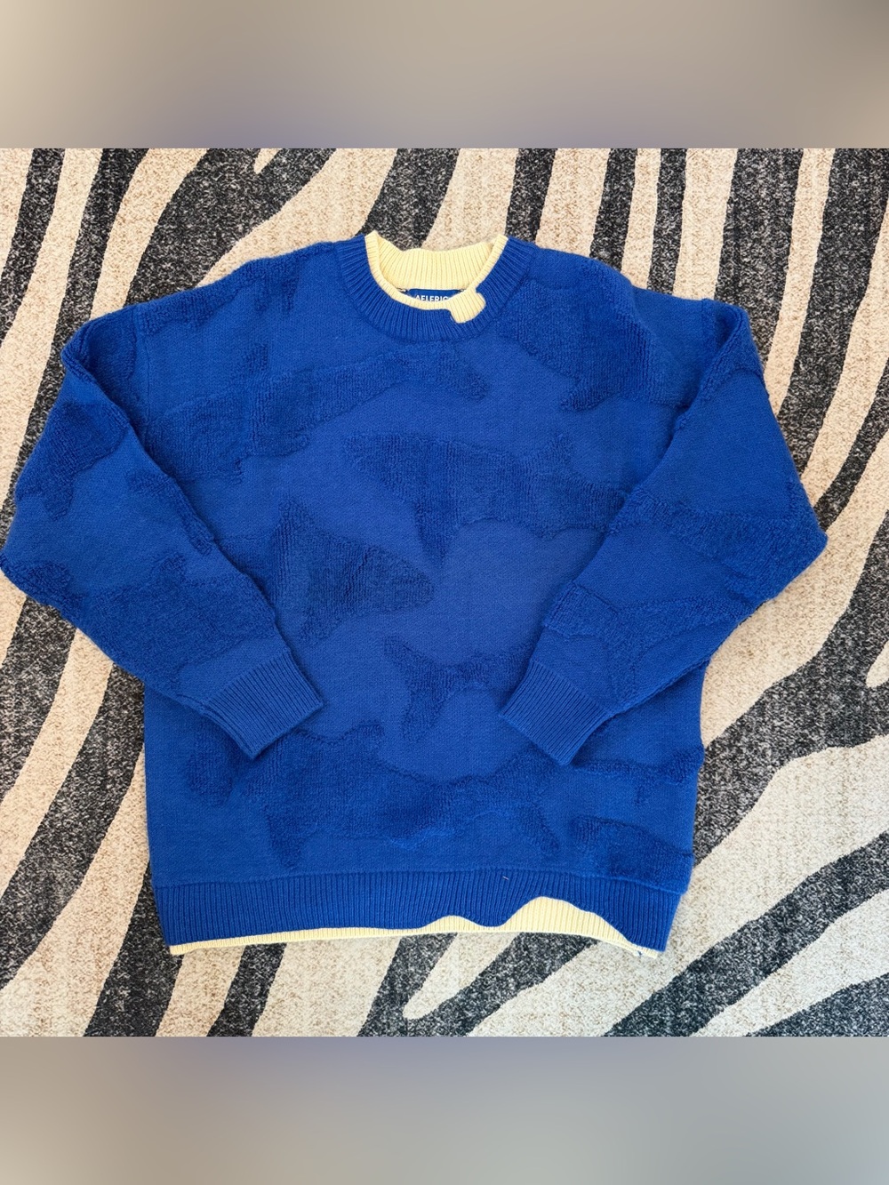 Aelfric Eden Shark Whale Jacquard Knit Sweater XL EUC